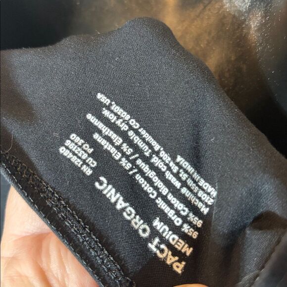 Pact organic cotton womens medium black true wrap mini dress capsule minimalist - Picture 3 of 3